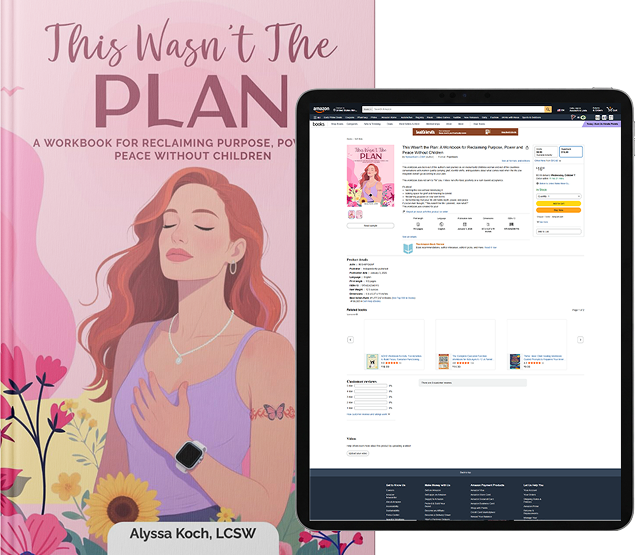 This Wasn't the Plan book cover shown with its Amazon listing on a tablet