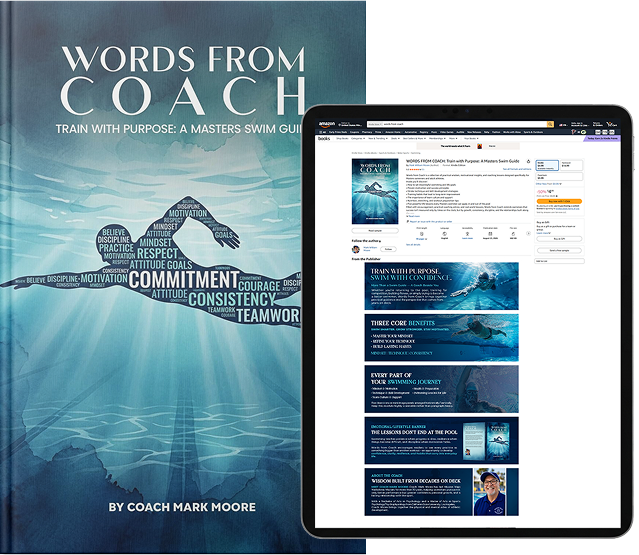 Words From Coach book cover shown with its Amazon listing on a tablet